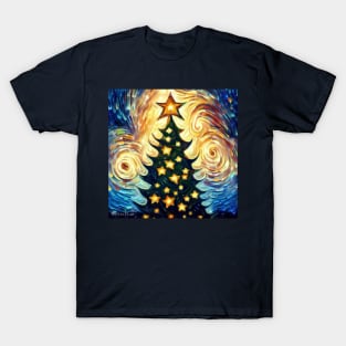 Vincent van Gogh style Christmas Tree T-Shirt